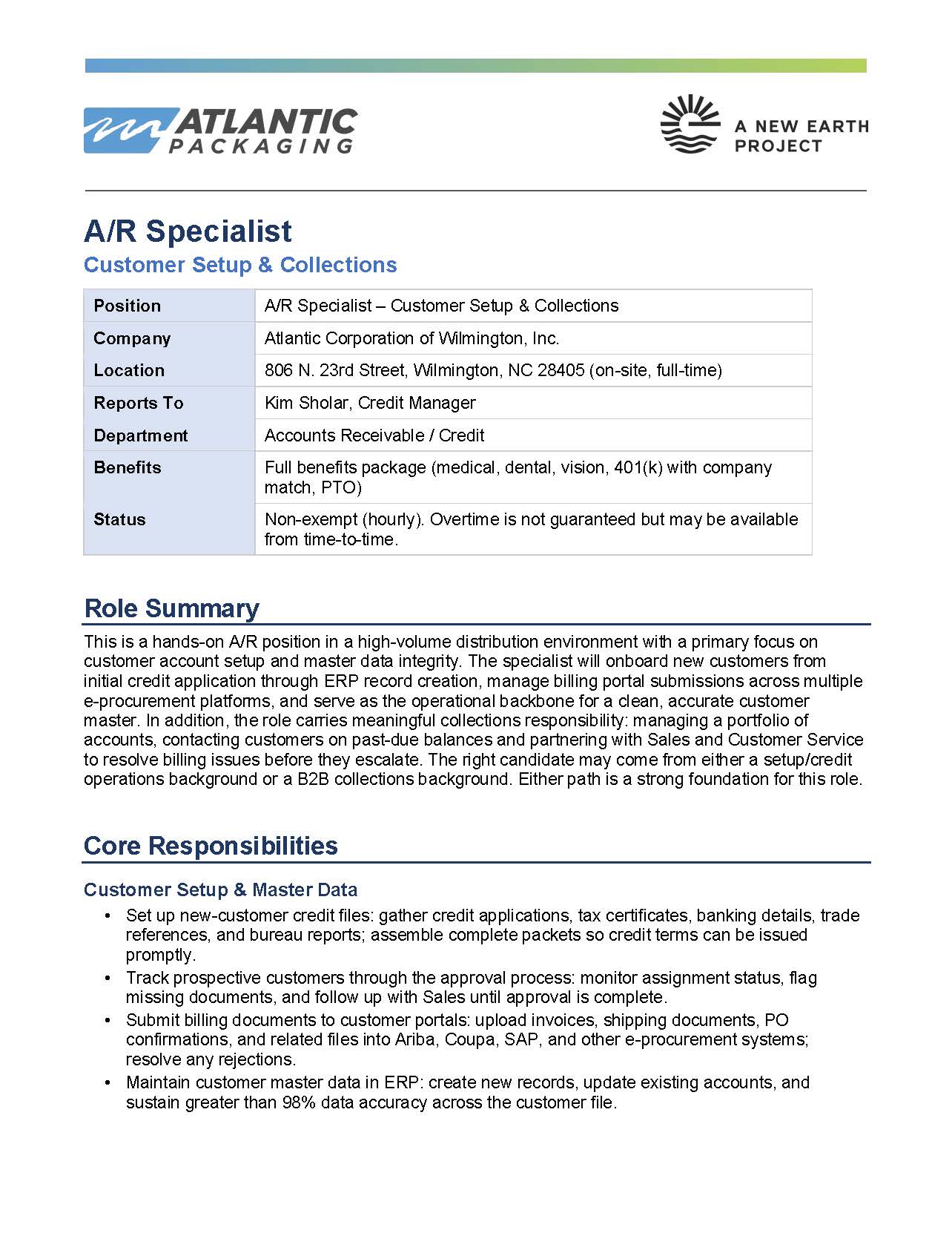 Job-Description-AR-Specialist-Customer-Setup-Collections