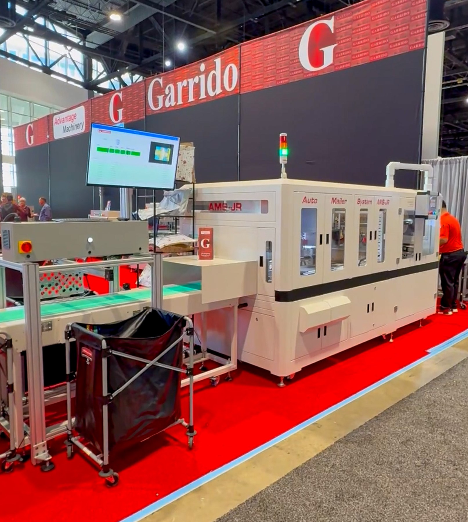 The New Earth Approved AMS-JR at the Garrido booth at PACK EXPO 2026