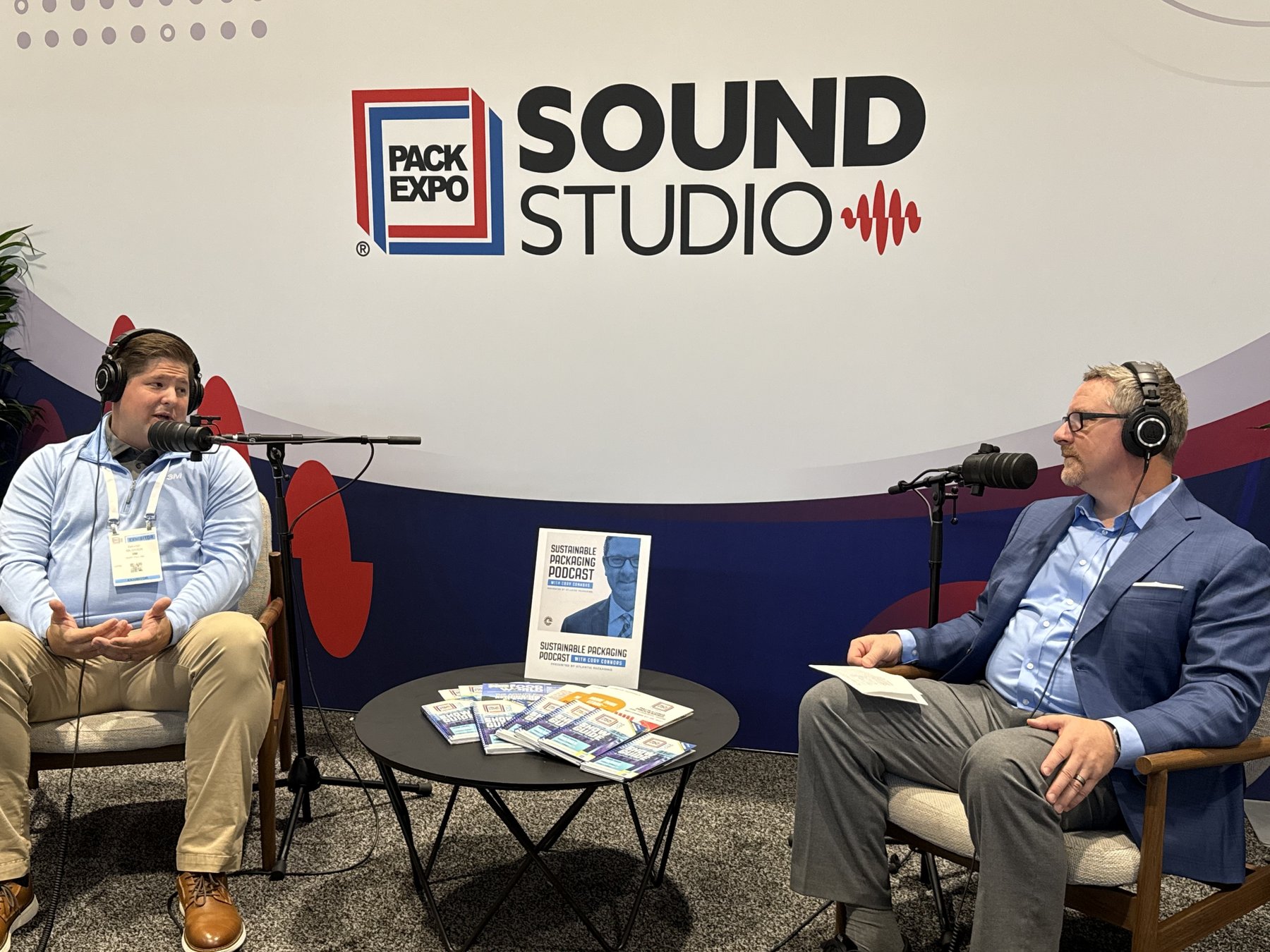 A Sustainable Packaging Podcast session in the PACK EXPO Sound Studio on Monday, Oct. 19